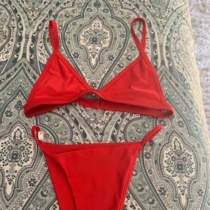 SHEIN small red bathing suit
